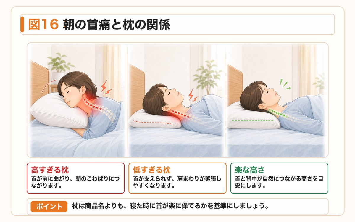 図16:朝の首痛と枕の関係